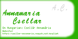 annamaria csellar business card