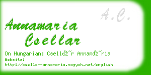 annamaria csellar business card